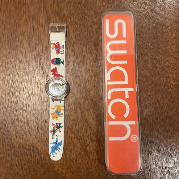 Swatch Jewelry - 1999 Midi Pop Swatch Mutation PMK124 - never worn- Colorful Animals Watch
